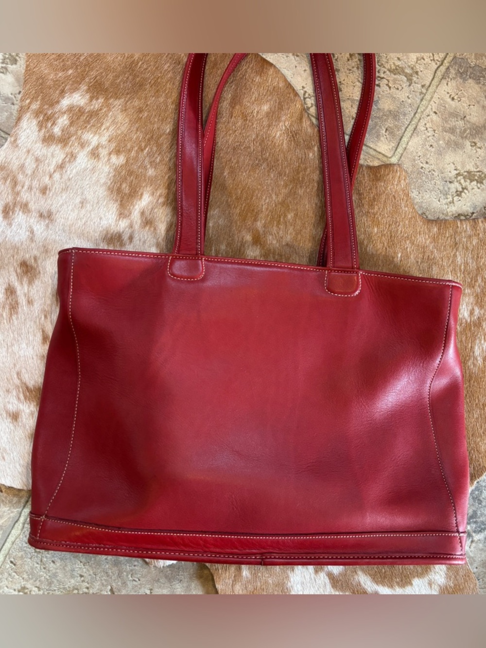 Vintage Coach RED Bleeker Tote 9306 xl 
Big bag!